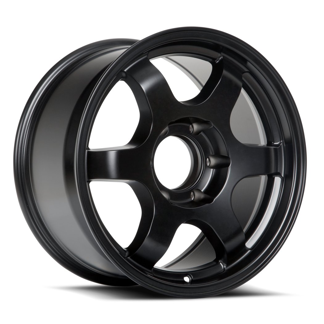 FN6S79639255 SIX SHOOTER FLOW FORMED 17x9 +25 6X139.7 95.2 MATTE BLACK