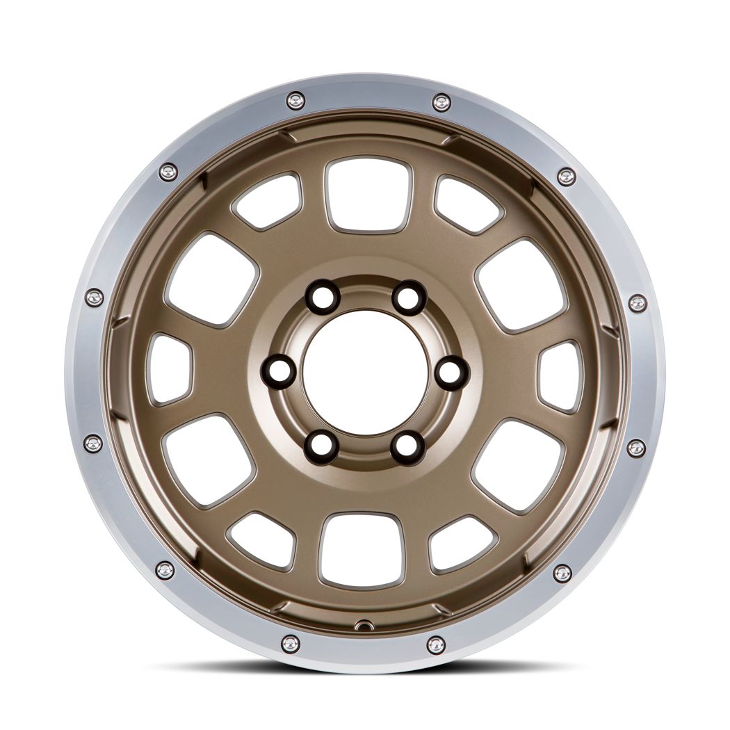 FN Wheels Overlander Spec B 17x8.5 -6 6x139.7 Matte Bronze w/ Machined Simulated Beadlock