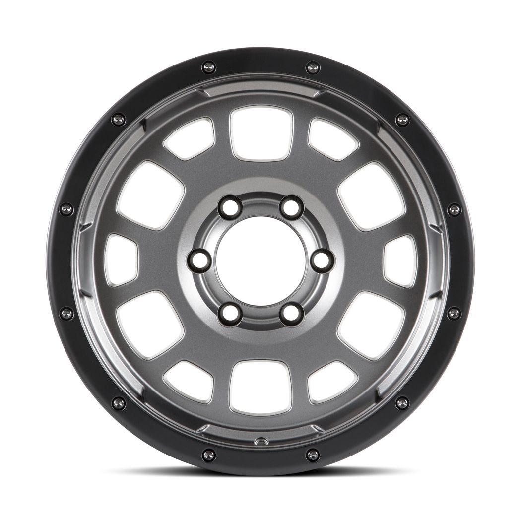 FN Wheels Overlander Spec B 17x8.5 -6 6x139.7 Matte Gunmetal w/ Matte Black Trim